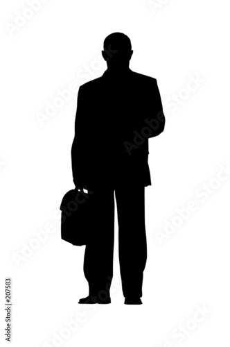 businessman silhouette isolated