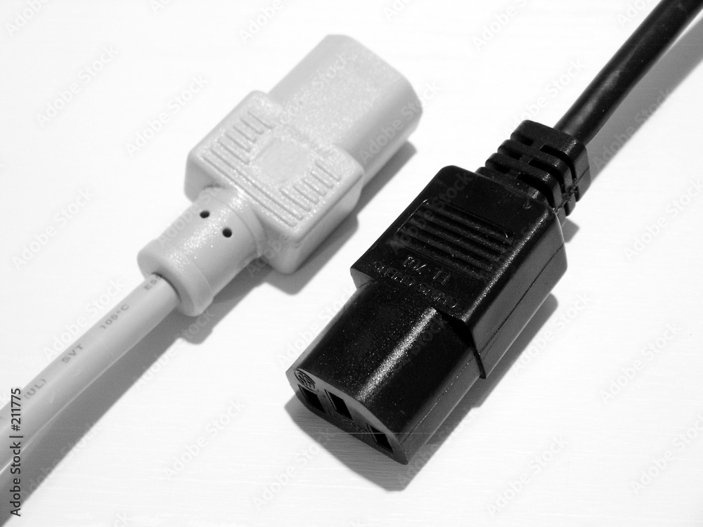 black & white power plugs