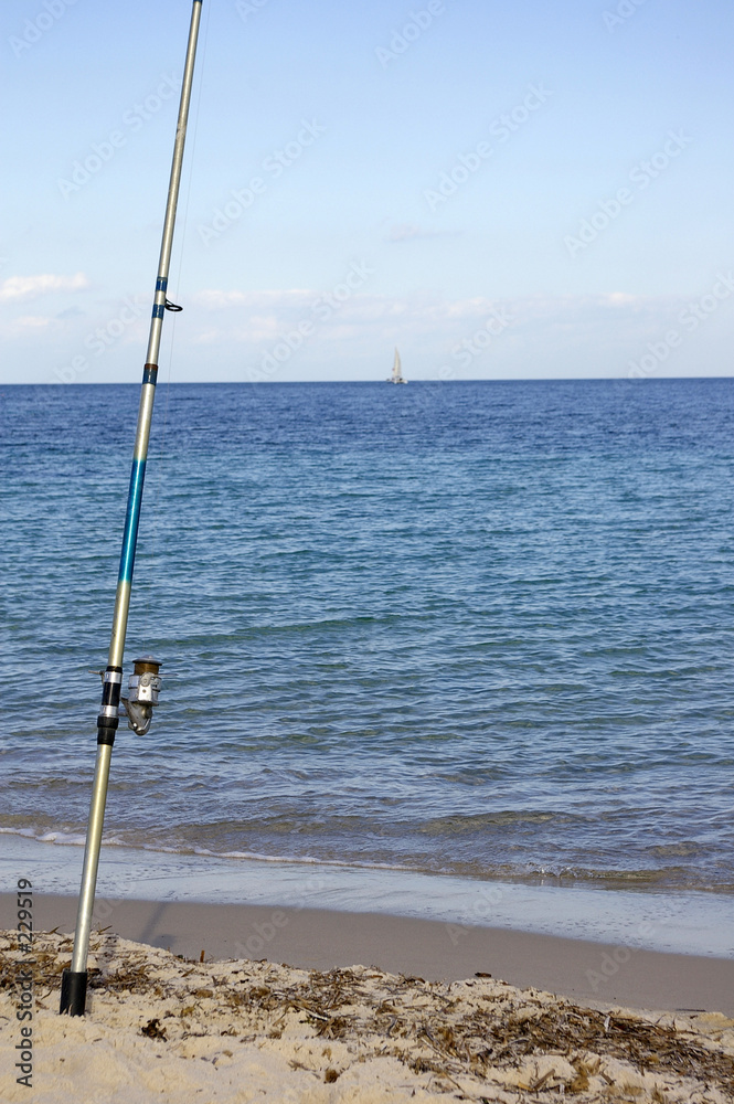 pesca en la playa