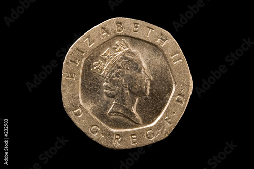twenty pence coin