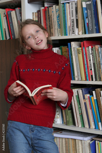 reading a book
