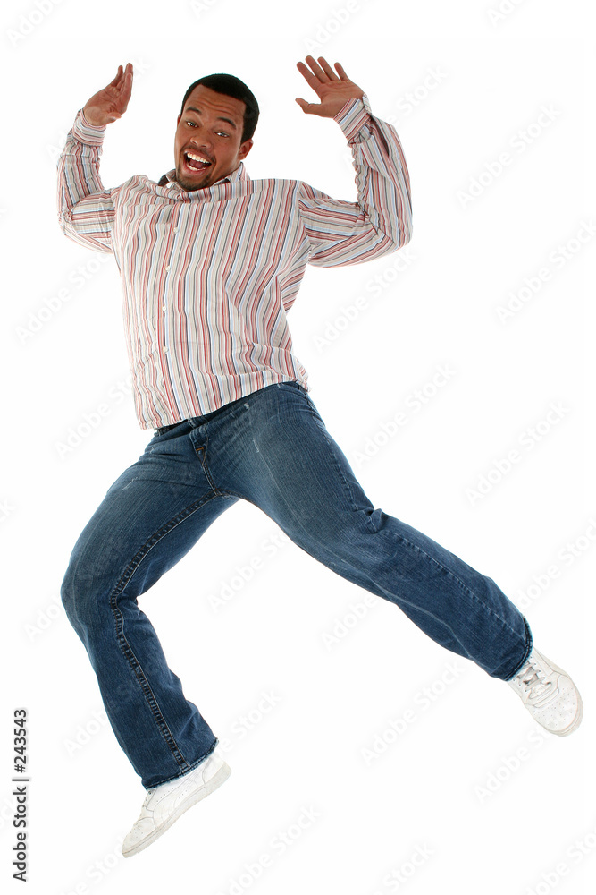 african american male jumping