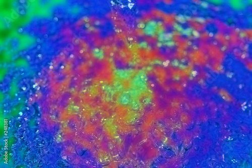 psychedelic light blue bubbles in water