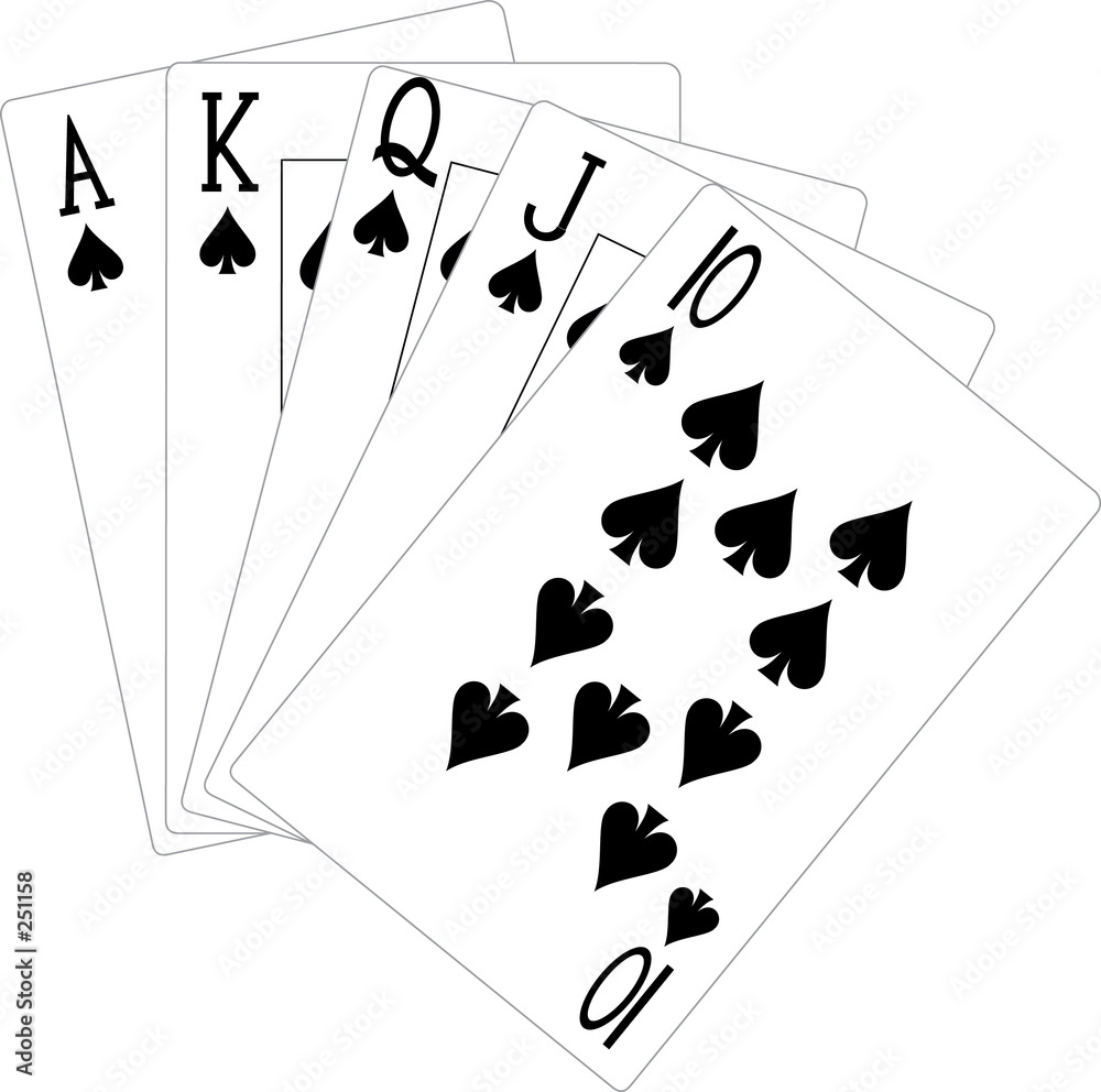 Fotografi spade royal flush
