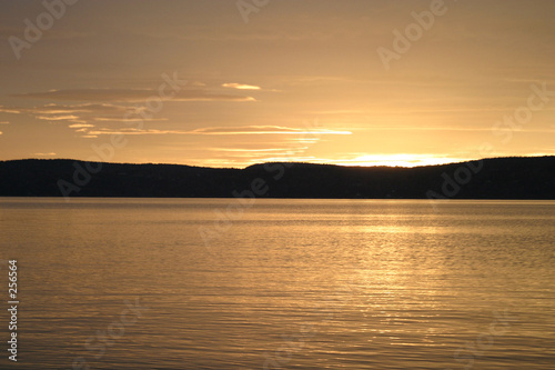 norwegian fjord sunset