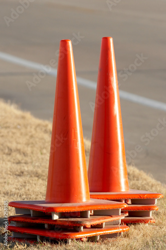 orange traffic cones
