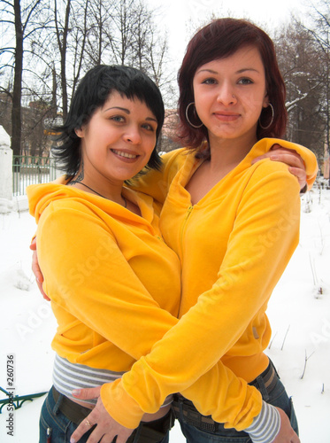 girls in yellow photo