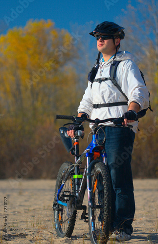 tourist with bike