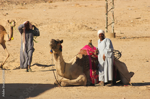 bedouins at desert photo