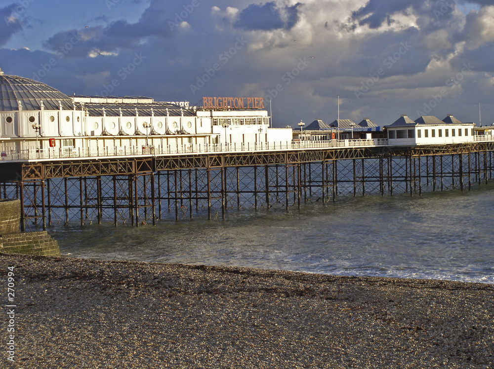 Brighton pier in dramatic light