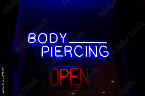 body piercing sign