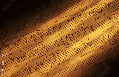 handwritter sheet music photo