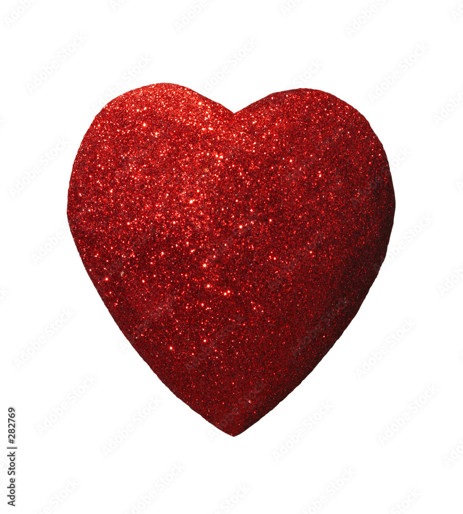 glittering heart with path