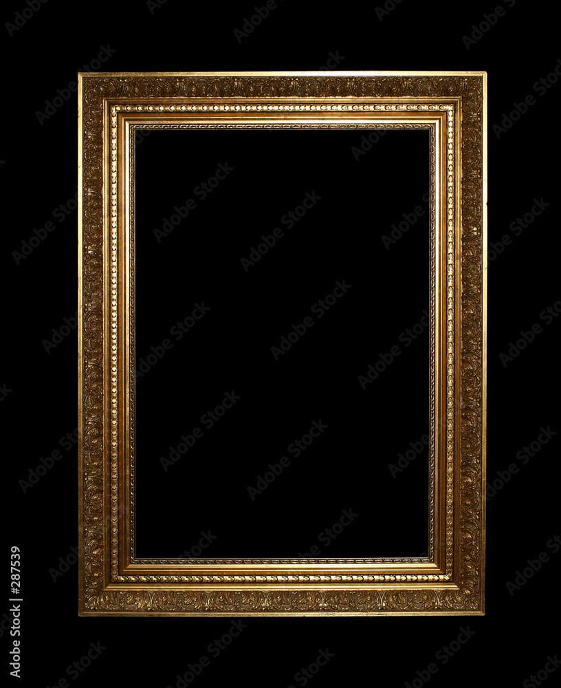 golden frame with clipping path golden frame with clipping path