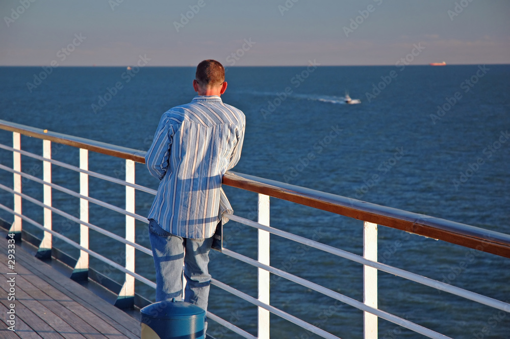man on cruise at railing
