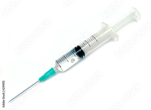 syringe with fluid photo