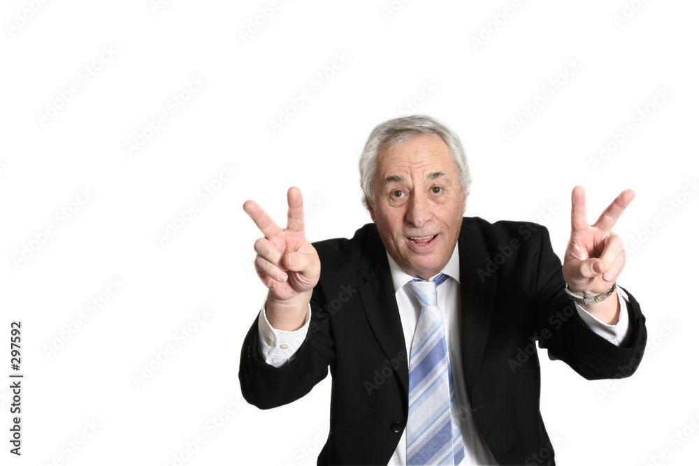 senior with hands up senior with hands up