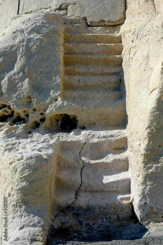 old, cracked stairway