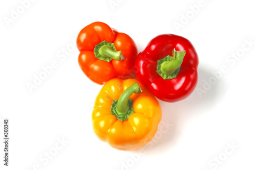 colorful pepper trio