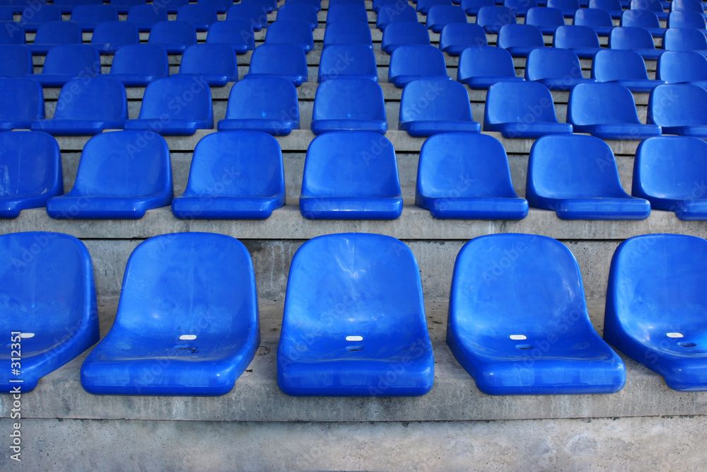Naklejka premium seatrows in stadium