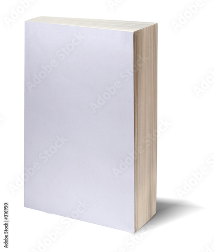 blank white book w/path