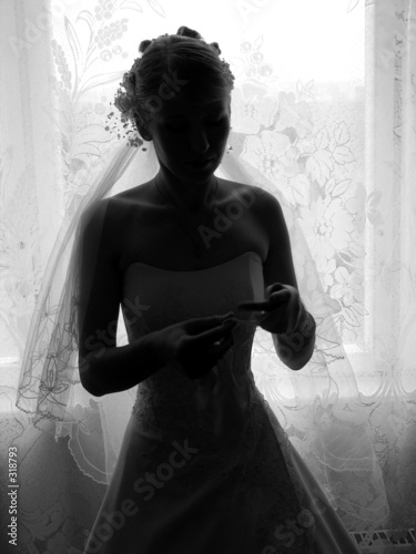 bride at window