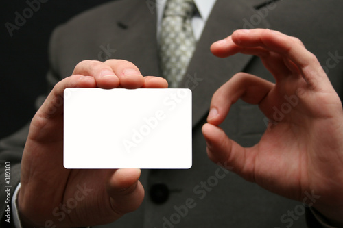 empty visiting card