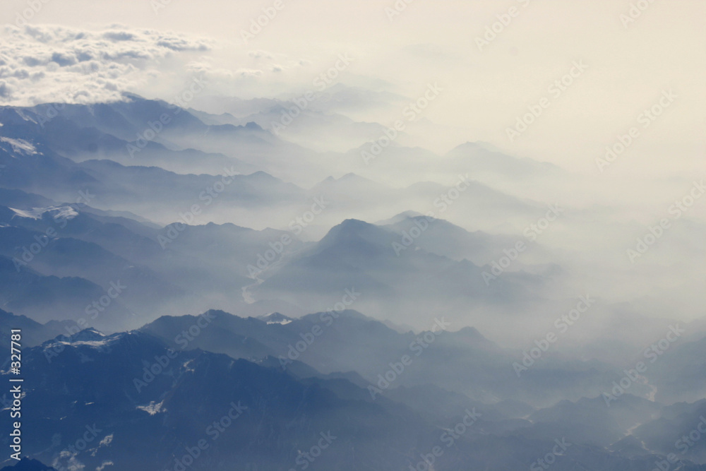 mountains in the mist