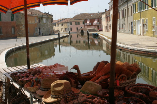 tranquil canal in comacchio