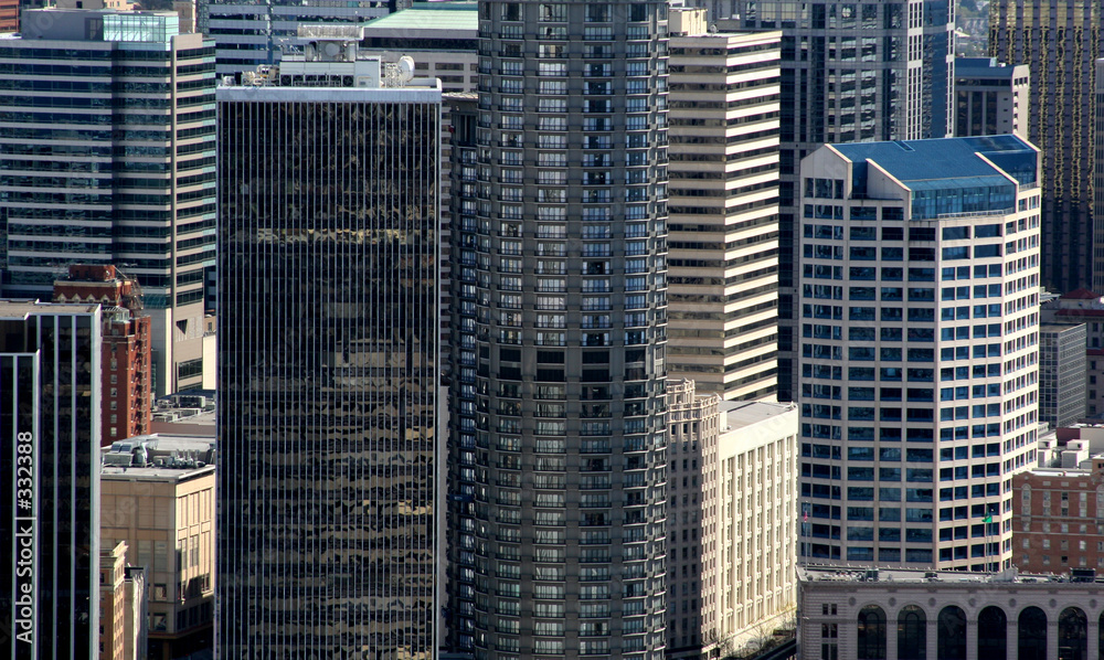skyscrapers in business district