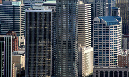 skyscrapers in business district