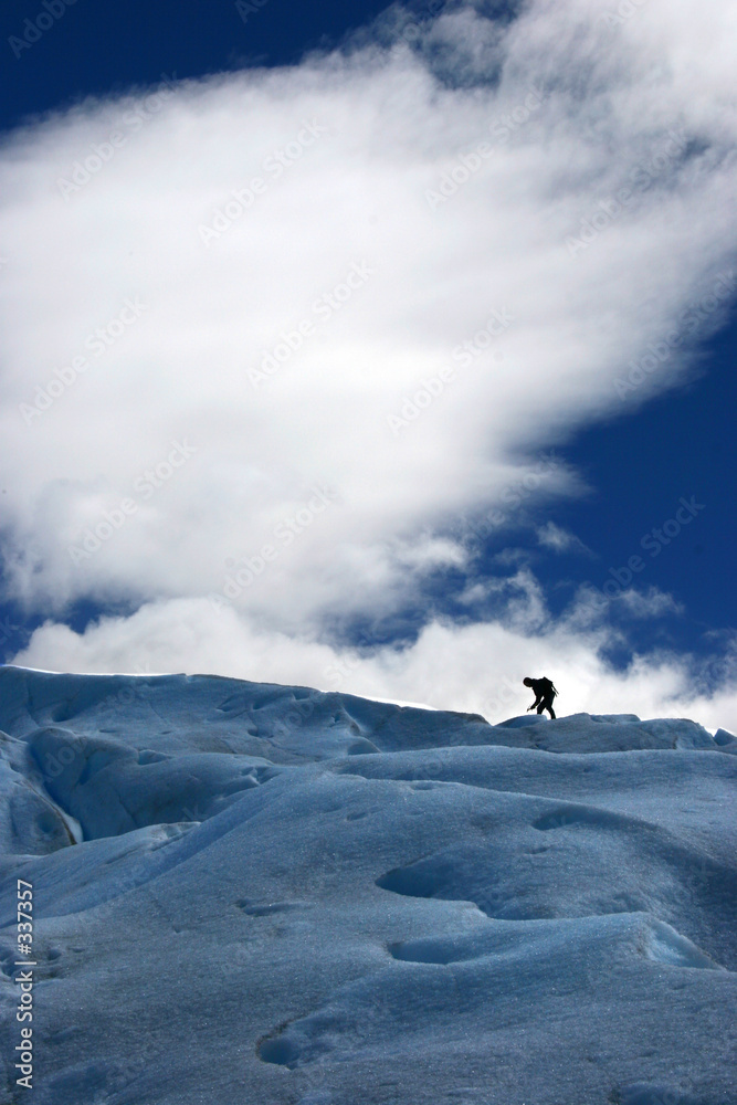 caminata sobre el glaciar