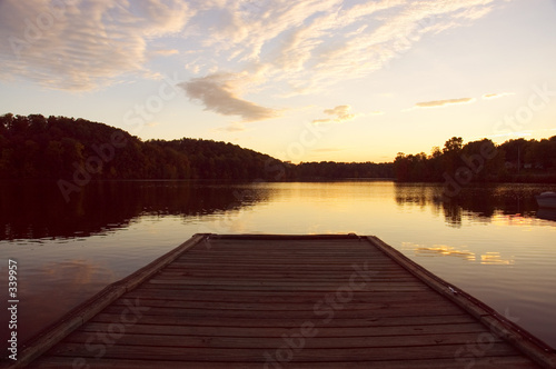 sunset on the dock photo