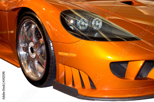 front fender of a stylish sports car