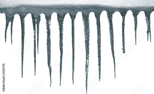 Photographie icicles, isolated, clipping path