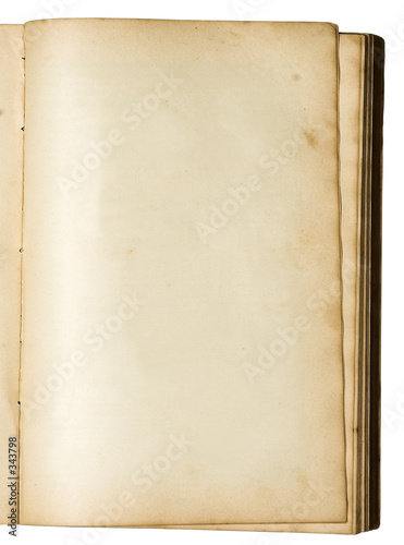 empty page of a very old book