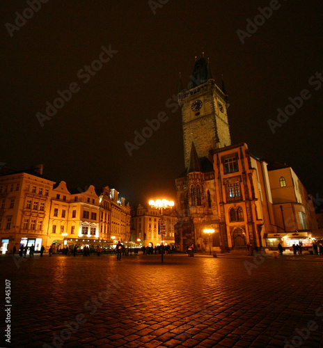 old town square by night