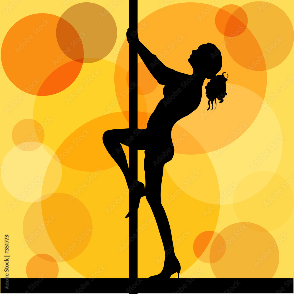 pole dancer Stock Illustration | Adobe Stock