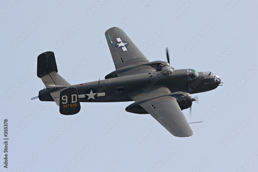 Naklejka b-25 bomber in flight