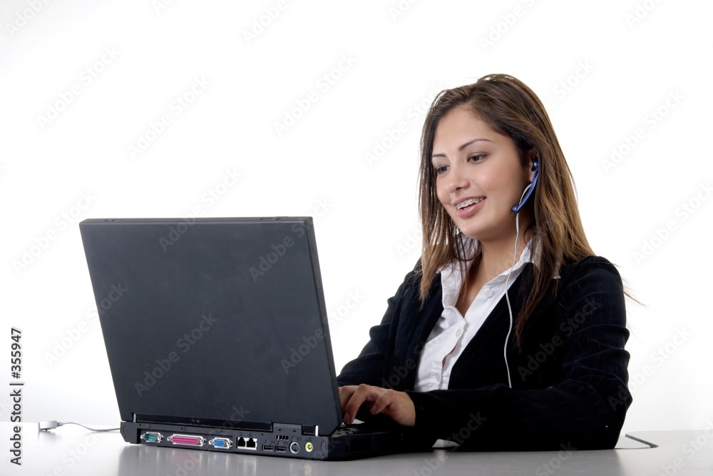 Slika na platnu secretary typing on computer