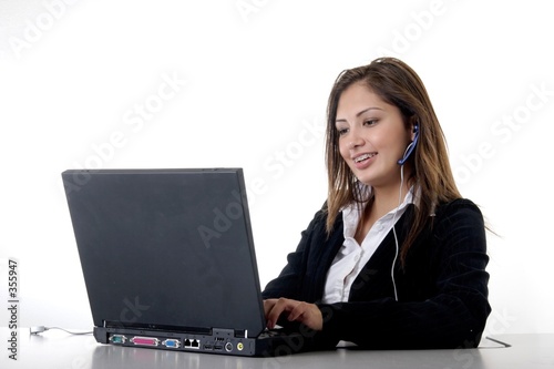 Slika na platnu secretary typing on computer