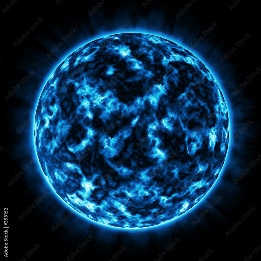 Fotografie fire planet (blue)