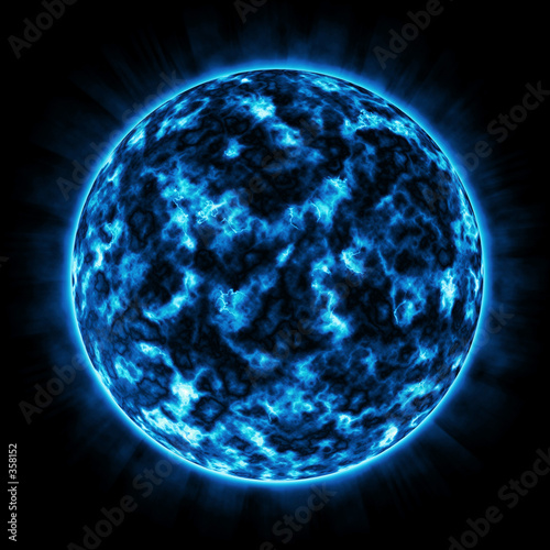 Fotografie fire planet (blue)