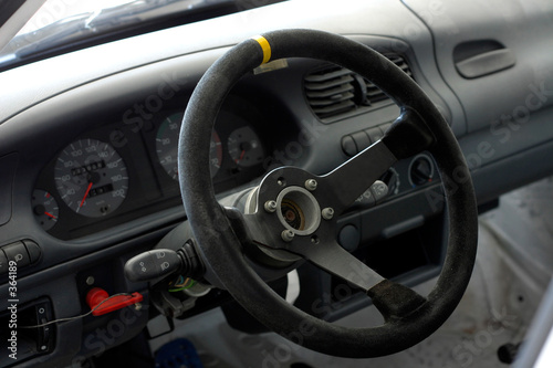 inside racing car