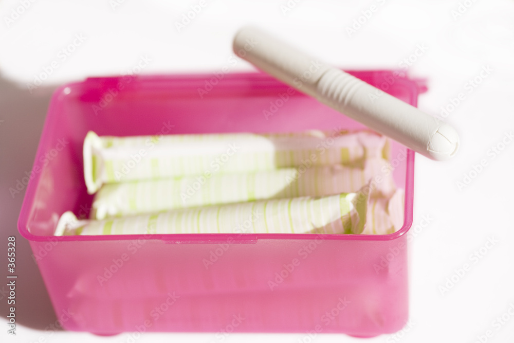 pink box of tampons Photos Adobe Stock