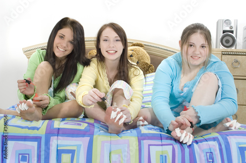 pedicures at slumber party