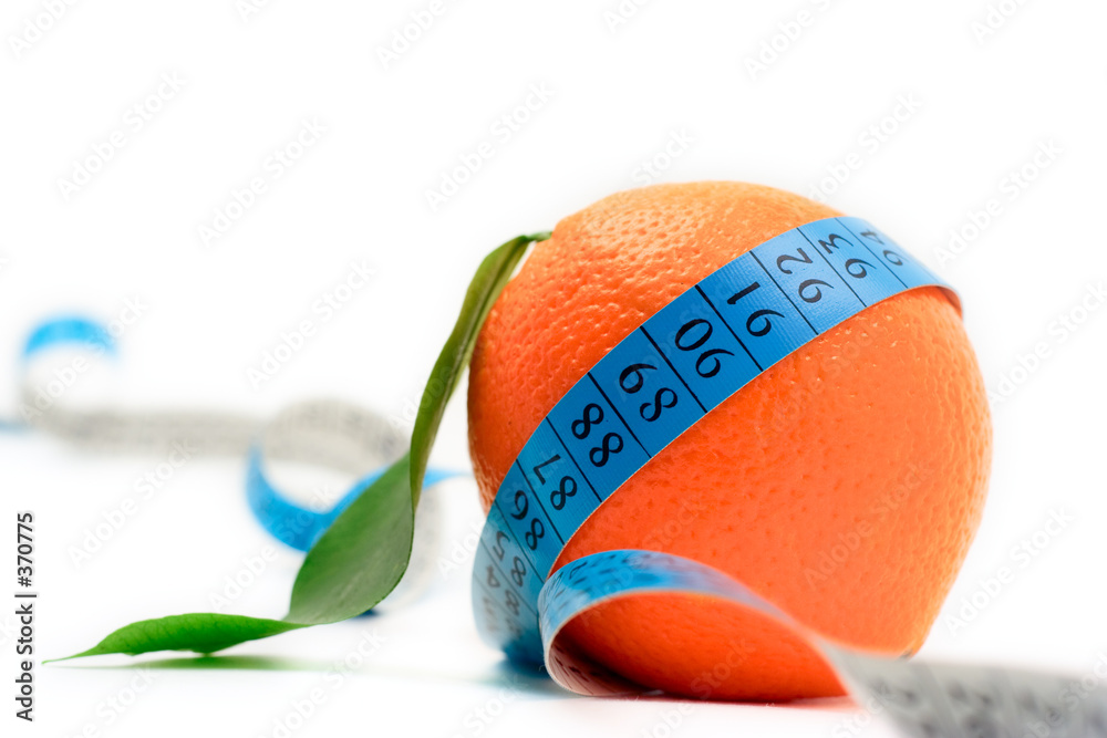 Obraz na plátně orange wrapped around a tape
