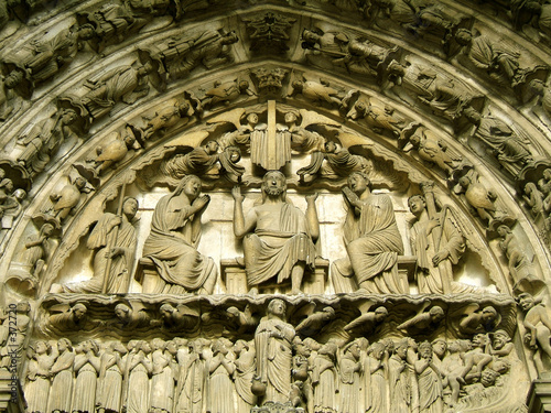 Obraz na płótnie façade de la cathédrale de chartres
