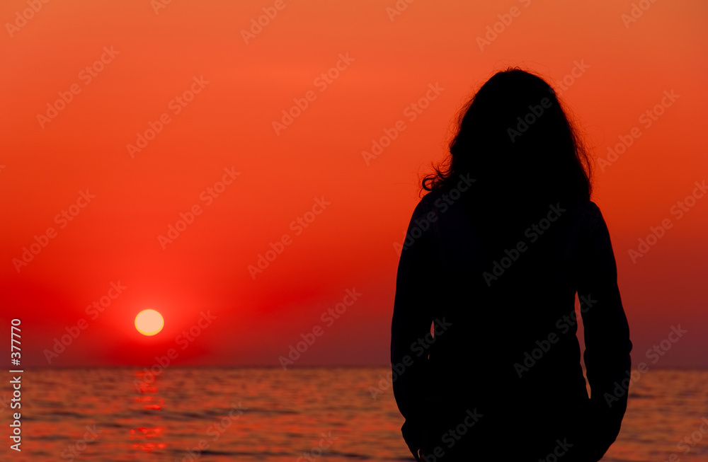 woman at sunrise