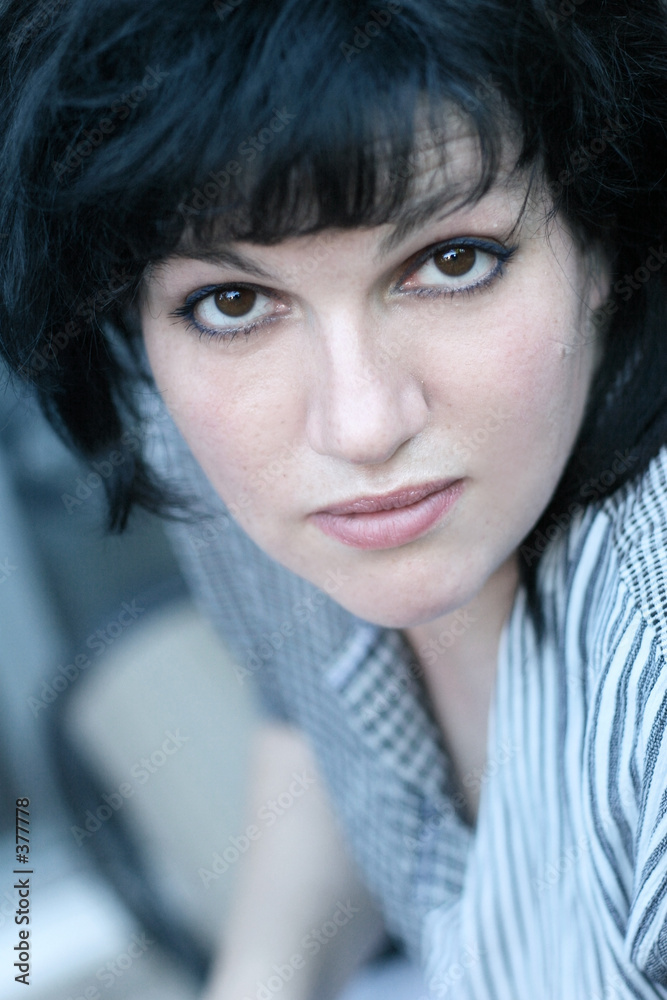 mature woman in blue